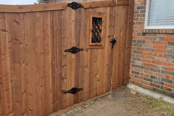 custom wood fence gate